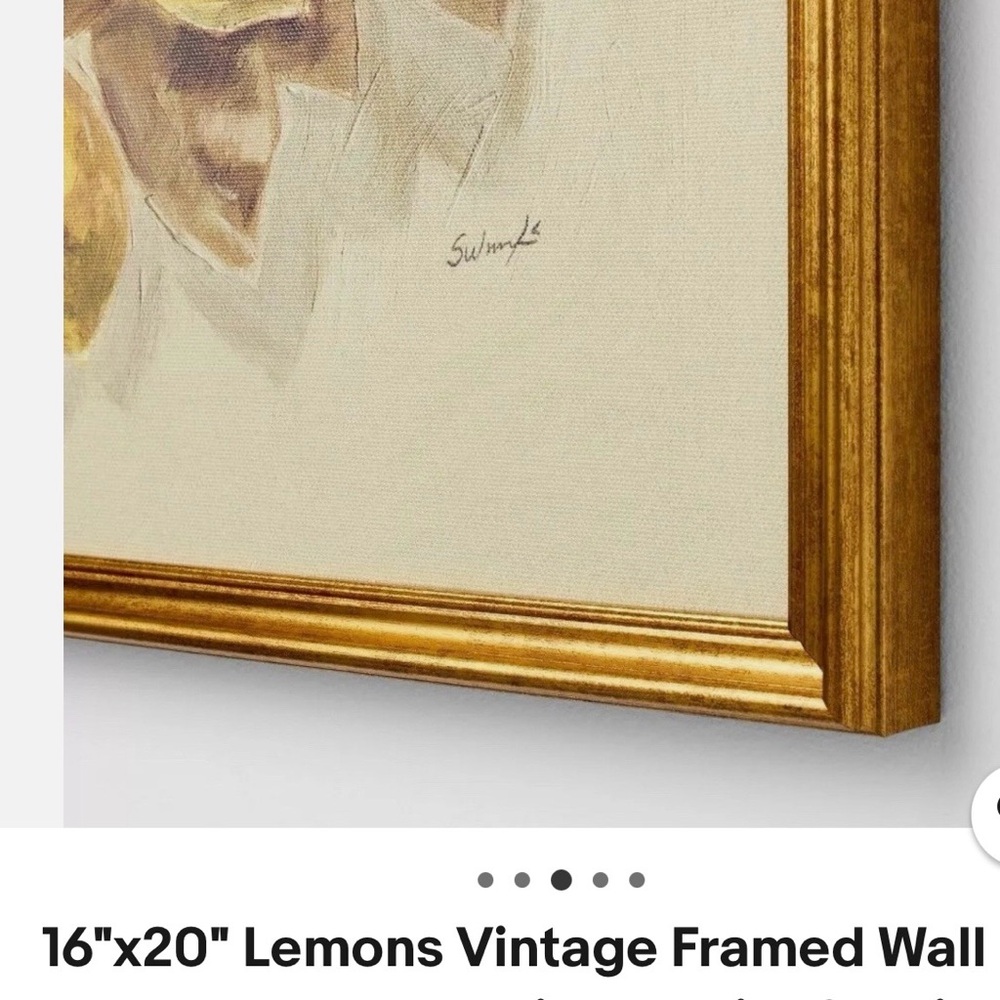 2pack!!! Threshold- Sudio McGee vintage style lemons framed Wall Art - Picture 4 of 8